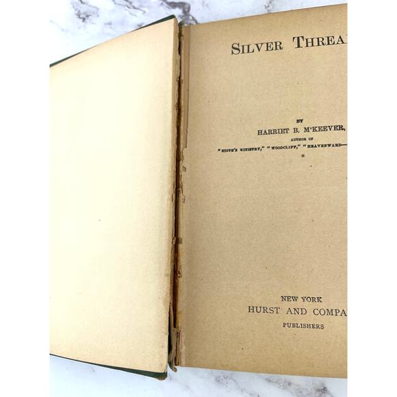 Antq Book Silver Threads by Harriet M'Keever 1868 Hurst & Company Christian Fict - Picture 6 of 16